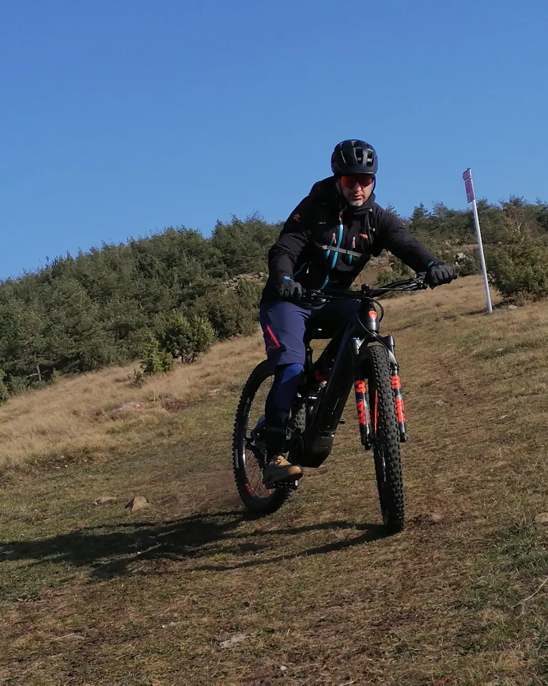 Exploring singletrack trails on an electric mountain bike in Serbia